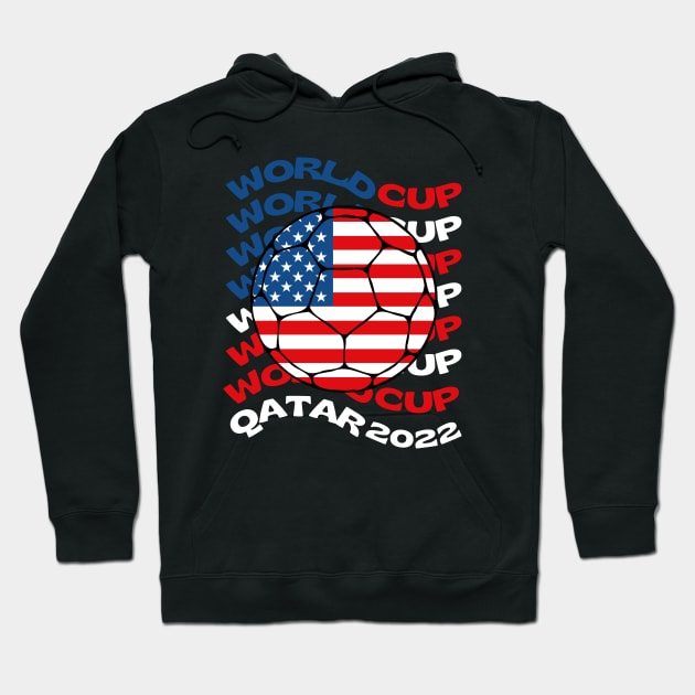 USA Qatar 2022 Hoodie by footballomatic